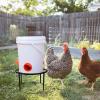 FELTECHELECTR Heavy-Duty Multifunctional Iron Feeder Bucket Stand for Chickens view 4