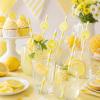 Ovanda 20 Pack 3D Lemon Slice Paper Straws view 3