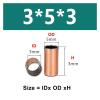 Oil-Free Wrapped Sleeve Bearings, Self-Lubricating SF-1 Composite Copper, ID 3×15 mm (12×14×20 mm, 5 pcs) view 4