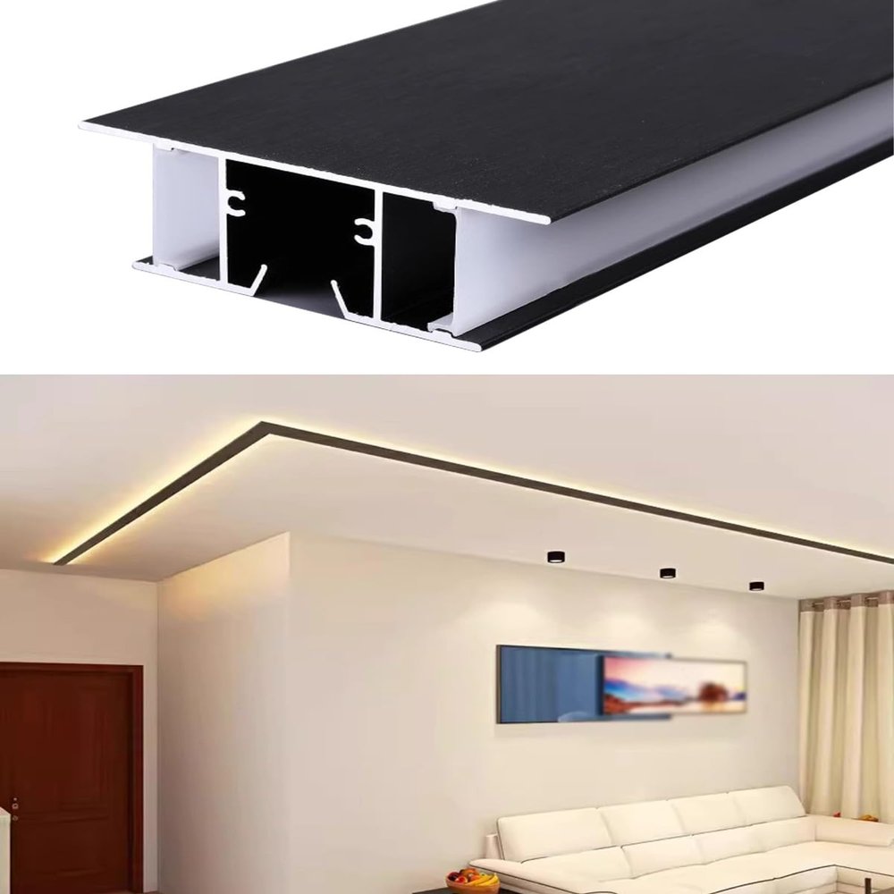 SHGUOMSC LED Ceiling Trim with Double-Sided Channel, Aluminum, Multiple Sizes (45 ft/13.7 m)