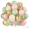 Retro Pink Green Gold Balloons, 30 Pack view 1