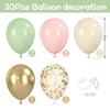 Retro Pink Green Gold Balloons, 30 Pack view 2