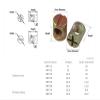 Furniture Barrel Nuts, Cross-Dowel Slotted Nuts M6/M8, 8-Piece Pack, M8 x 15 mm view 3