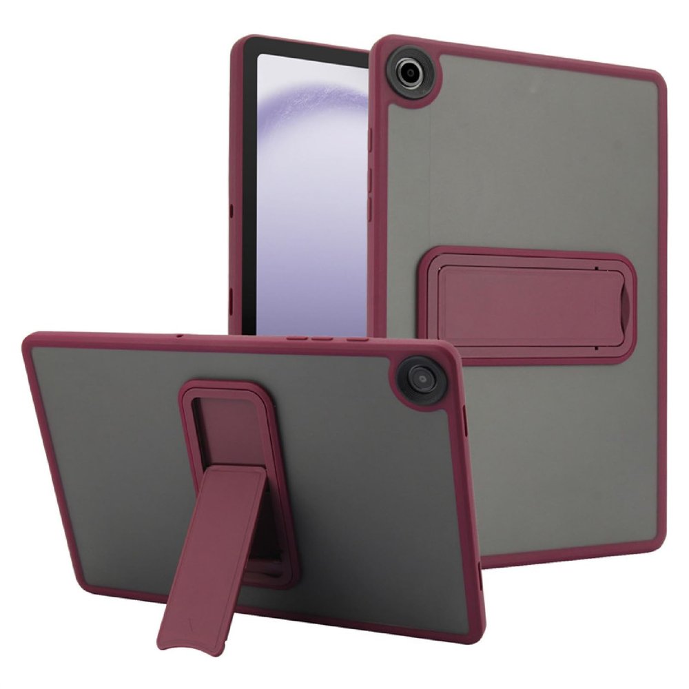 GIOPUEY Case for Samsung Tab A11 with Stand, Hard PC + Soft TPU Cover, Matte Finish, Air-Cushion Drop Protection, Non-Yellowing - Red