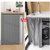 YWQJL Sliding Cabinet Curtain for Open Shelves, Gray, H60 x W80 cm view 2