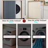 YWQJL Sliding Cabinet Curtain for Open Shelves, Gray, H60 x W80 cm view 4