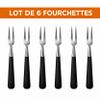 PARENCE Set of 6 Mini Steel and Black Plastic Aperitif Forks view 4