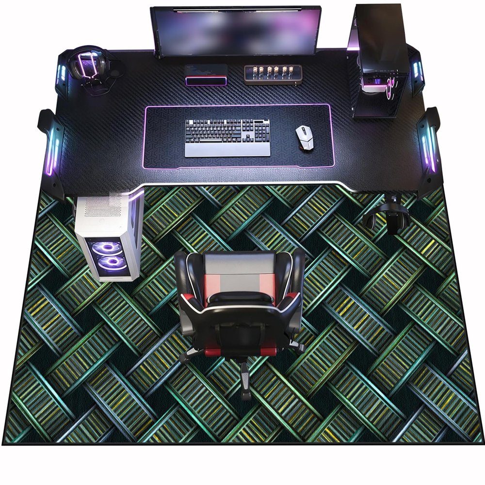 Gaming Floor Protection Mat for Hard Floors & Carpet, 70 x 90 cm