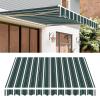 Replacement Fabric for Manually Retractable Patio Awning, 300 g/m² Polyester, UV-Resistant and Waterproof, 4.7 x 3.6 m, Multicolor view 1