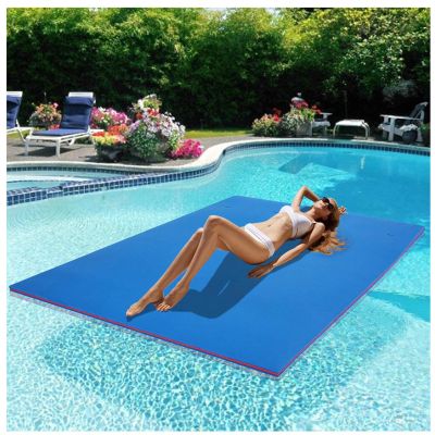 Blue Water Hammock for 1–6 People, Roll-Up Swim Mat, Up to 400 kg, 130 x 90 x 3.3 cm