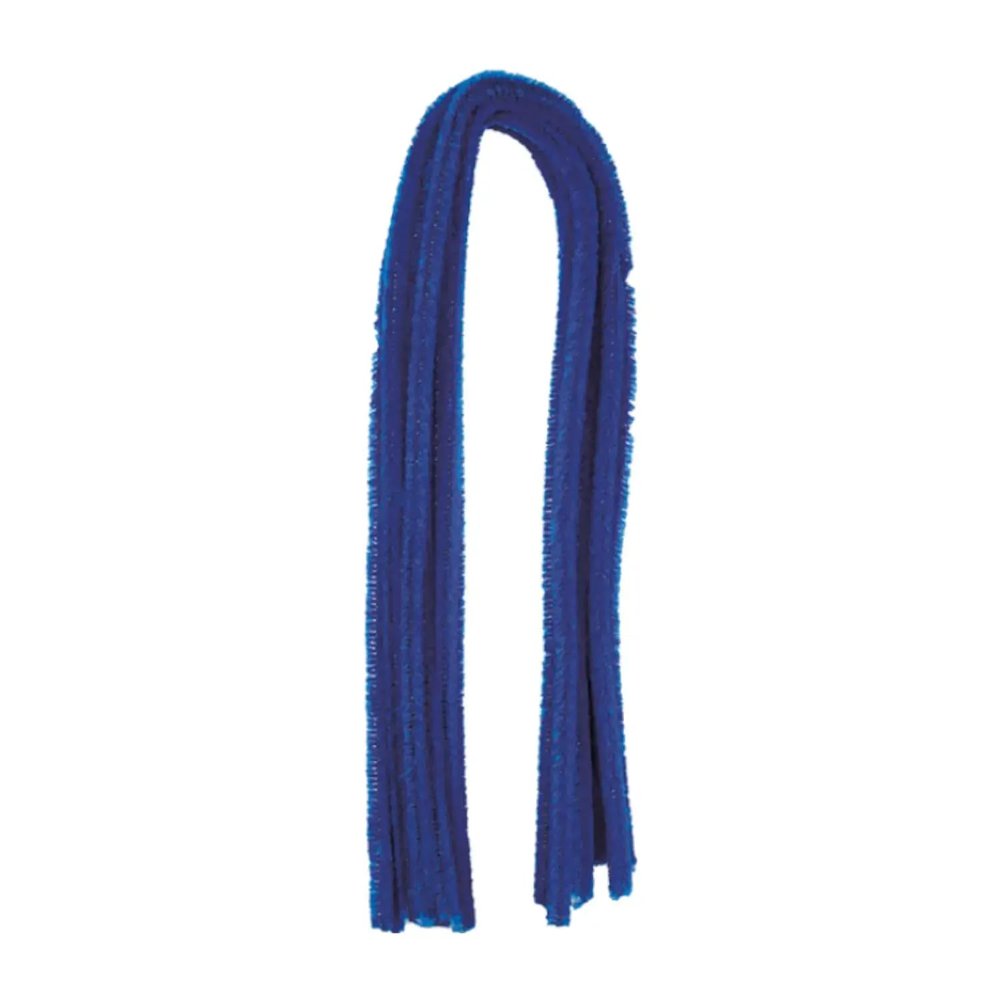 Chenille Wire, Pipe Cleaners, 8mm x 50cm, 10 Pack (Ultramarine)