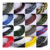 Cable-Braided Sleeve, Expandable PET Braided Sleeve, 240 mm x 5 m, Multicolor, for Wire Cable Insulation (Black Gold Silver, 20 mm x 5 meters) view 2