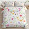 Reversible Microfiber Duvet Cover Set, Multicolor, Fresh Floral view 1