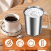 BAODBF 2-Piece Stainless Steel Measuring Cup Set, 500 ml and 1,000 ml, Silver view 4