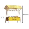 Collapsible Mobile Market Stall Cart, Yellow, 150 cm/59 in view 2