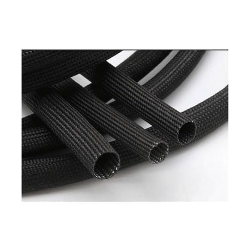 Braided Fiberglass Sleeve, 600°C Heat-Resistant Cable Management, 1 m/5 m/50 m/100 m Options, 1 Piece (Black, 1 mm x 5 m)