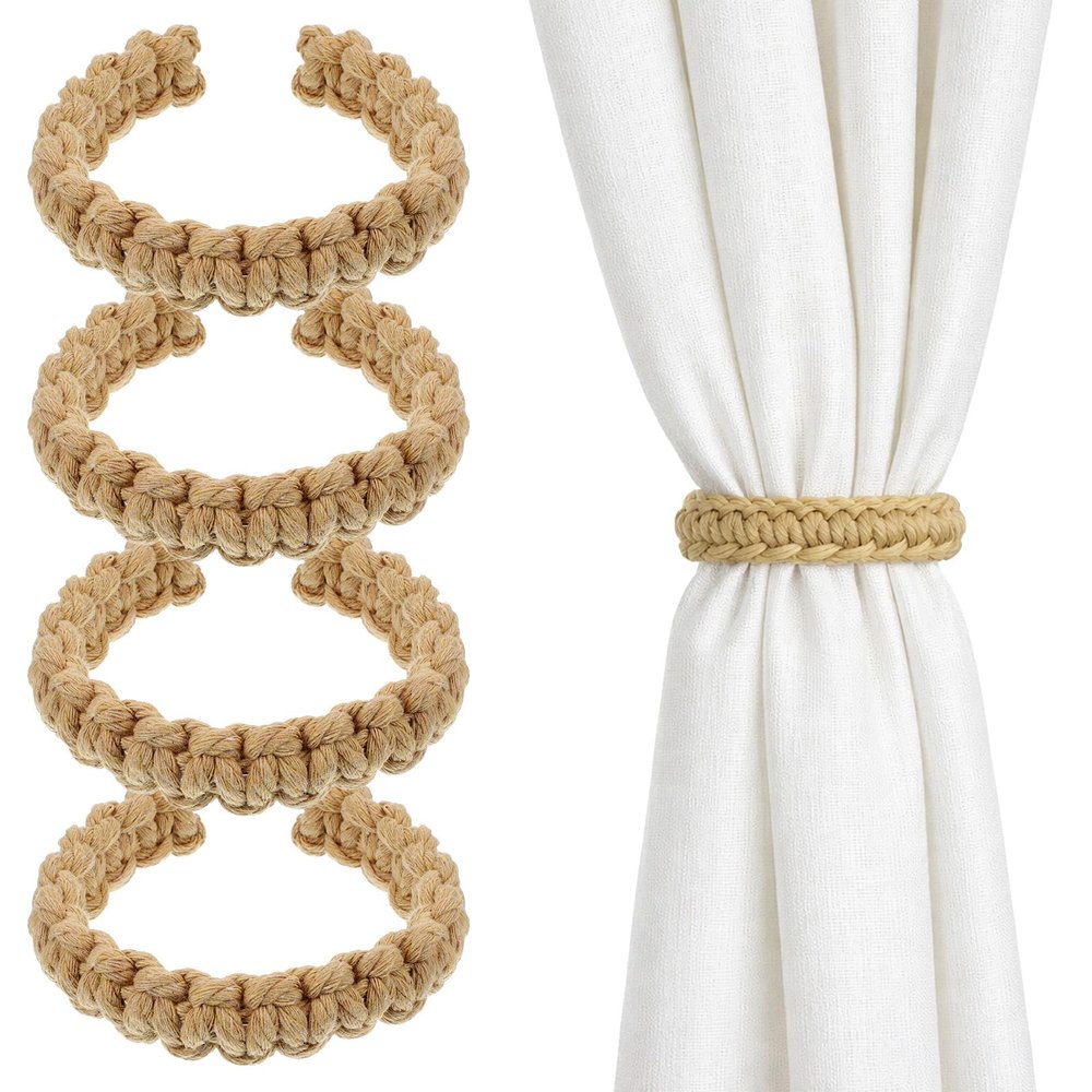 Larrel 4-Pack Boho Curtain Tiebacks