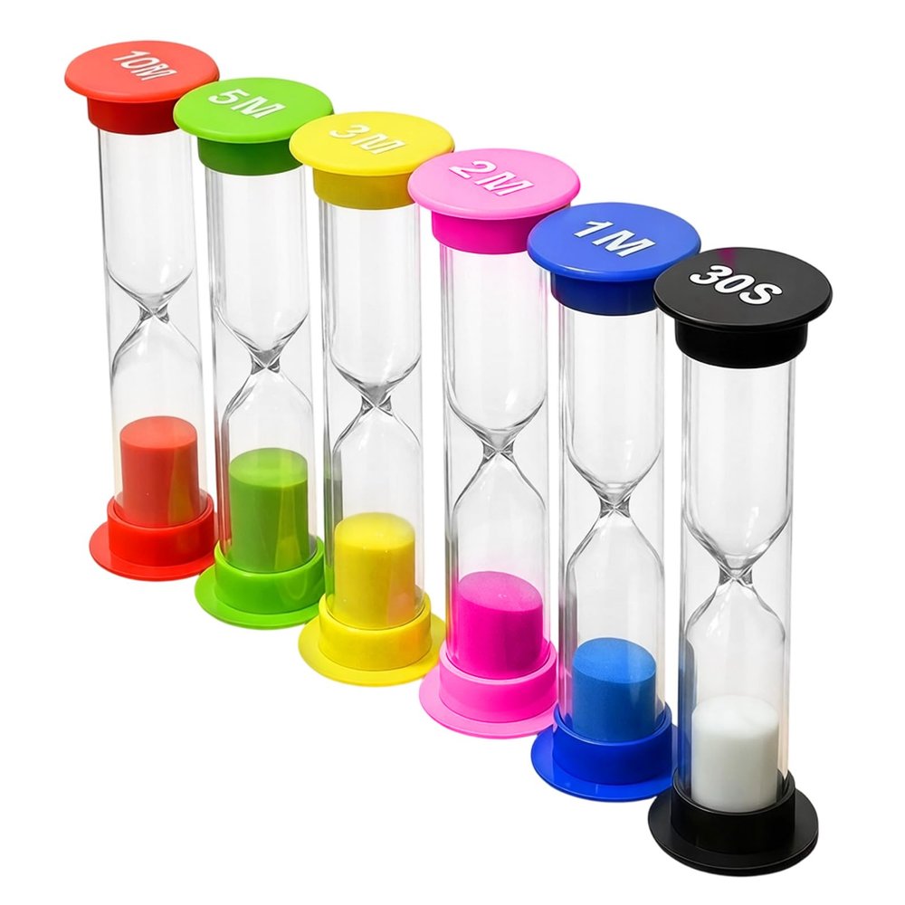 Kids Sand Timer Set - 6 Piece
