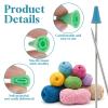 ADLABLD 50 Silicone Knitting Needle Stoppers view 3