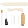 KikoSpark Waxed Cotton Thread for DIY Bookbinding - 11-Piece Set view 1