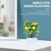 ibasenice 2 Artificial Lemon Trees in Pots, Yellow, 24 cm view 3