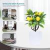 ibasenice 2 Artificial Lemon Trees in Pots, Yellow, 24 cm view 4