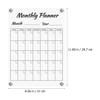 Zerodeko Transparent Acrylic Note Board, Wipeable Hanging Monthly Planner Memo Board, Odorless, 1 Set view 2