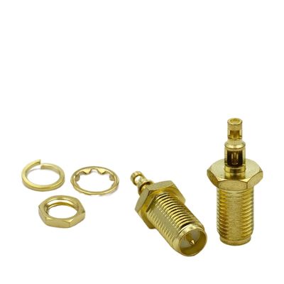 2/10 pcs SMA Female RP Socket, Soldered, for RG178 Wire Connection, Straight Coaxial Cable (RP-SMA Female, 2 pcs)