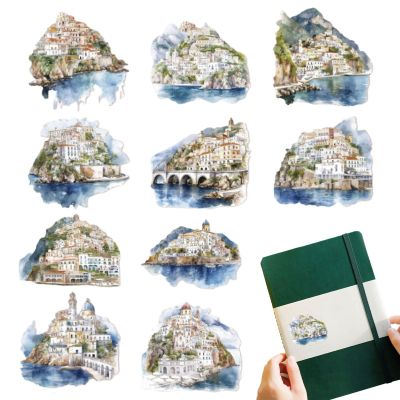 Aesthetic Journaling Stickers | Japanese Paper Nature Landscape DIY Stickers