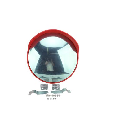 Naroote Convex Safety Mirror, Impact-Resistant Wide-Angle Mirror, 24-Inch PC Mirror for Driveways, Outdoor Type (Pole Diameter: 60–72 mm)