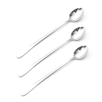 Alomejor Stainless Steel Long Handle Spoon Set, 3 Pieces