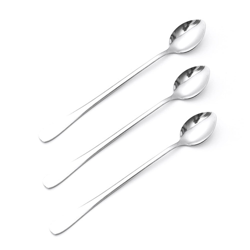 Alomejor Stainless Steel Long Handle Spoon Set, 3 Pieces