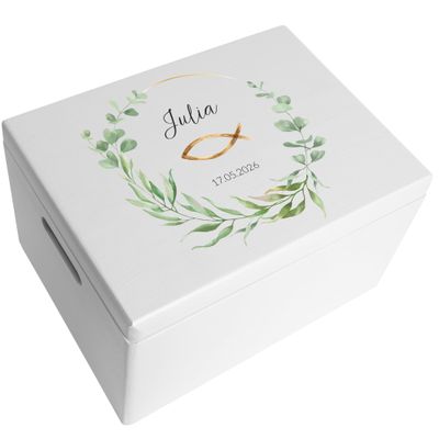 Creative Deco White Personalized Communion Gift Box