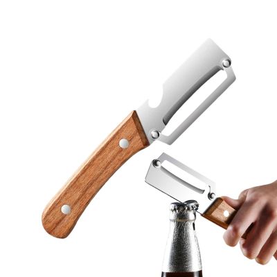 Multi-Functional Peeler with Wooden Handle