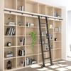 GJMSSMY Rolling Library Ladder Hardware Set with Complete Rail System view 4
