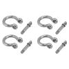 RhineCart Basics Shiny 304 Stainless Steel Bow Anchor Shackle Replacement, 4-Piece Set for Forestry Machinery (M8) view 1