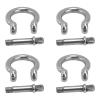RhineCart Basics Shiny 304 Stainless Steel Bow Anchor Shackle Replacement, 4-Piece Set for Forestry Machinery (M8) view 4