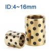 Graphite-Copper Bushing with Graphite Insert, Self-Lubricating Graphite-Brass Sleeve Bearing, 416 mm ID, Various Sizes, Pack (6 × 10 × 15 mm, 4 pcs) view 2