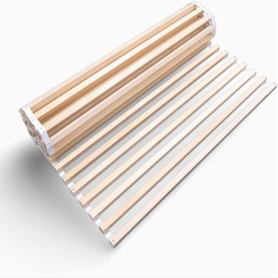 ESTADESIGN Premium Roll-Up Slatted Bed Base 140 x 200 cm, Fully Assembled | 100% Sustainable Birch Wood | FSC-Certified | Maximum Stability and Comfort | Load Capacity up to 700 kg