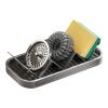 Carbon Steel Soap Holder with Draining Tray and Compartments view 1