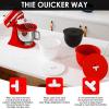 Silicone Lid with Precision Vent for 5QT Mixer - Reusable, Dishwasher Safe, Reliable Seal (Black) view 3