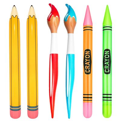 GoldRock XXL Pencil Balloons, 6-Pack, Back-to-School Party Decorations