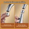 2-Pack 3-Mode Pull-Out Faucet Aerators, 360° Swivel, M22/M24 Adapters view 4