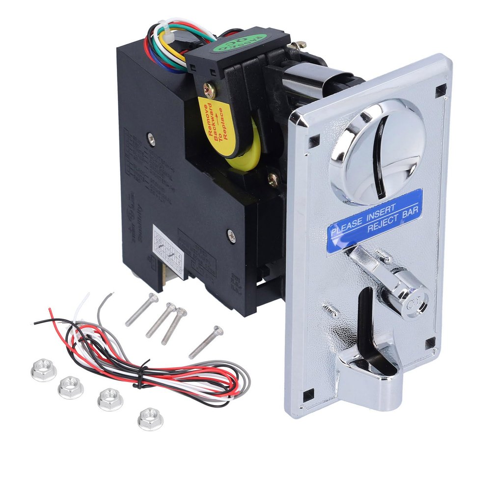 Haofy Electronic Coin Validator for Arcade Machines, DC12V, Silver Gray
