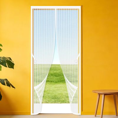 Magnetic Insect Screen Door Curtain, 87 × 222 cm, White