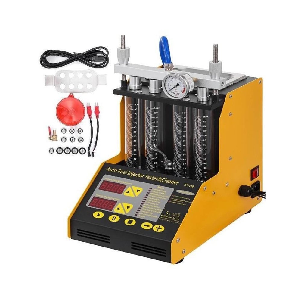 Auto Fuel Injector Tester, 4-Cylinder Gasoline Ultrasonic Cleaner CT150 for DIY