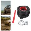 FAUOSWUK High-Strength Synthetic Winch Line with Heavy-Duty Winch Hook for 3/8-Inch Off-Road Vehicle Cable view 3