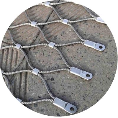 Stainless Steel Plant Climbing Net, 5 x 5 cm Mesh, 2 mm Cable, 1 x 3 m