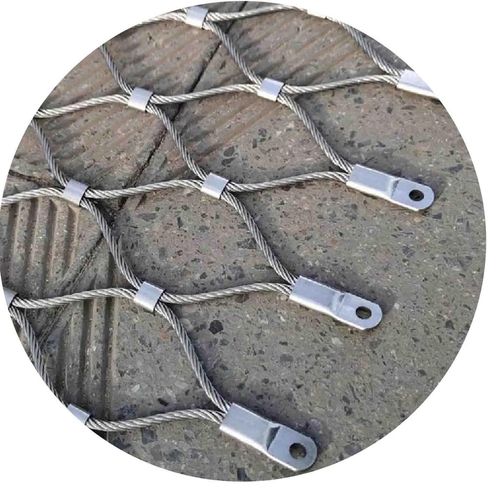 Stainless Steel Plant Climbing Net, 5 x 5 cm Mesh, 2 mm Cable, 1 x 3 m