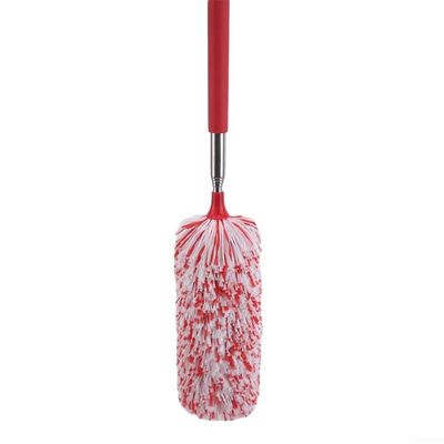 Retractable Dusting Brush, Washable Cleaning Tool (Red)